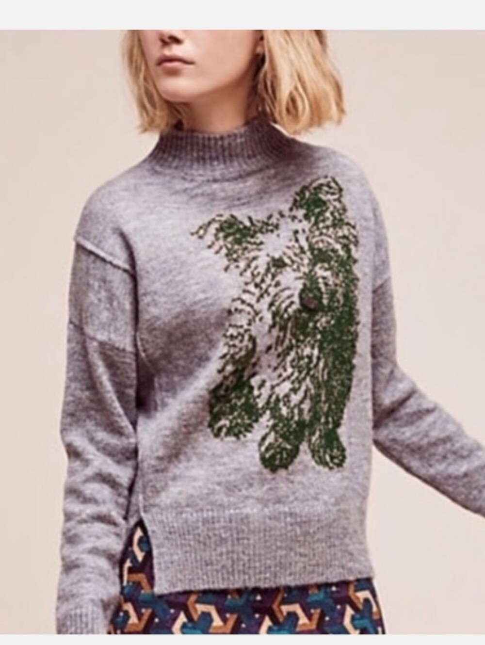 Anthropologie Moth Adorable Terrior Sweater Size Large - Picture 2 of 5